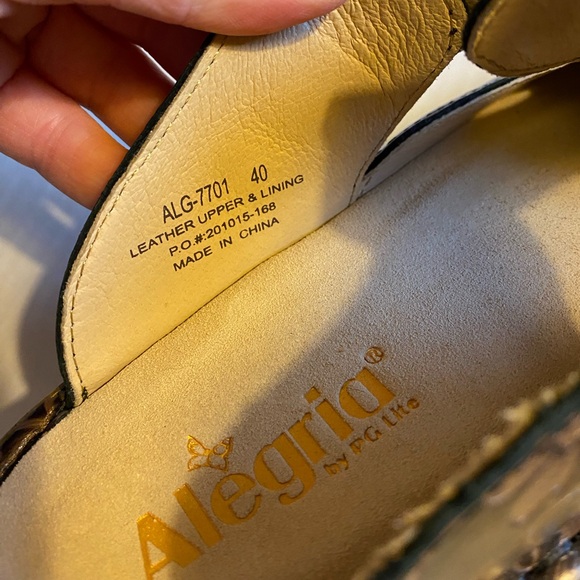 Alegria Classic Rustic Brown Floral Clogs 40 - Picture 4 of 7